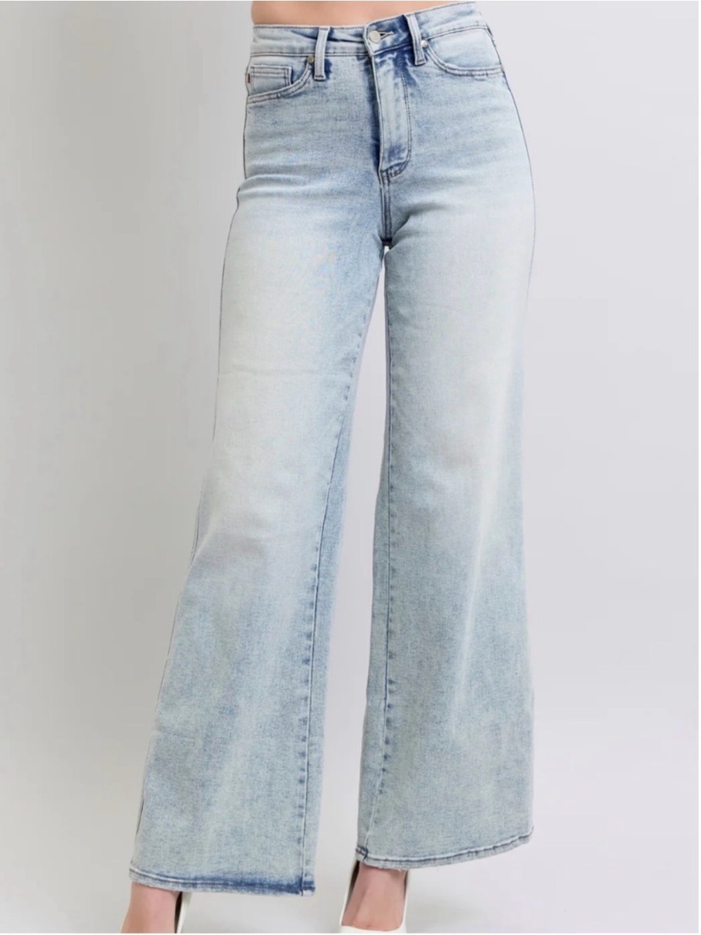 Judy blue High-Waist Wide Leg Jeans - Light Wash